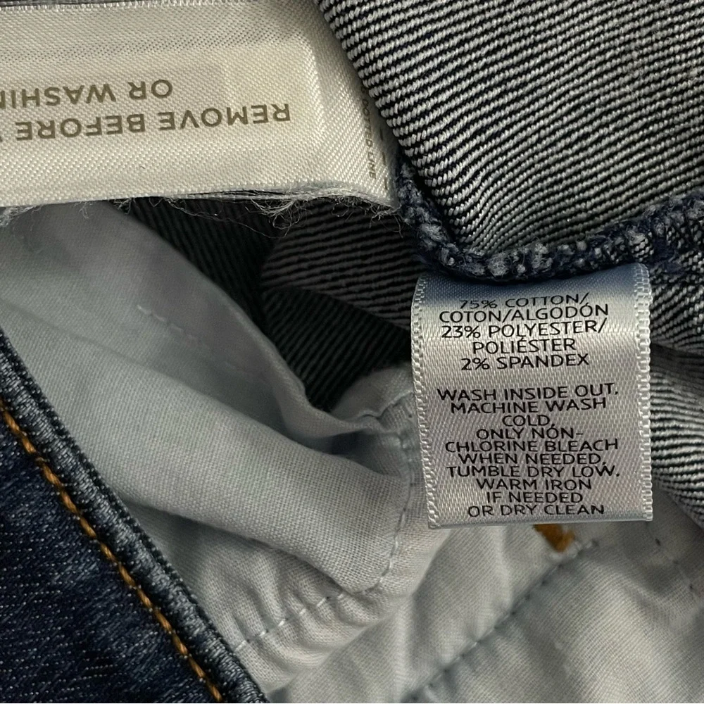 LOFT Denim Wrap Side Button Jean Skirt Sz 2 - Picture 6 of 11